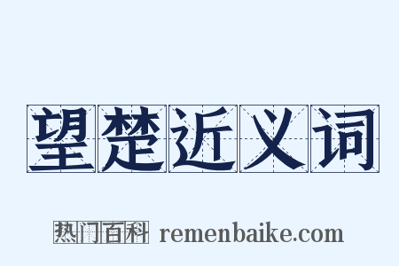 望楚近义词是什么意思的图片